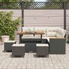 vidaXL Havesofa S&aelig;t 9 pcs Sort polyrattan