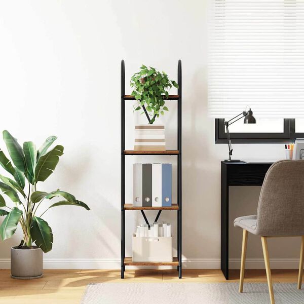 vidaXL Bogreol Gammelt tr&aelig; 40 x 30 x 146 cm Konstrueret tr&aelig;