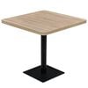 vidaXL bistrobord MDF og st&aring;l firkantet 80 x 80 x 75 cm egetr&aelig;sfarvet