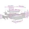 vidaXL Havesofa S&aelig;t med pude 9 pcs Beige og creme polyrattan
