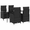 vidaXL Sofa Bord S&aelig;t 5 stk. PE rattan og pulverlakeret st&aring;l