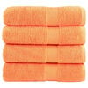 vidaXL Premium badeh&aring;ndkl&aelig;der SOLUND 4 stk. orange 100x150 cm 600 gsm