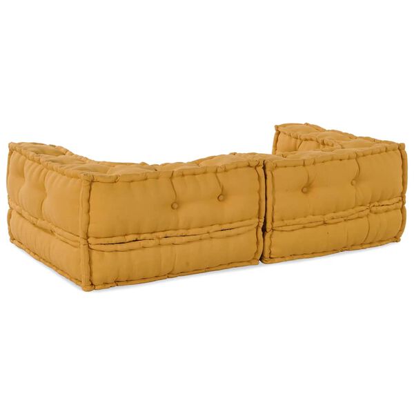 vidaXL 2-personers modulsofa stof 140x70x36 gul