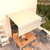 vidaXL markise m. gardin 3x2,5 m manuel betjening cremefarvet