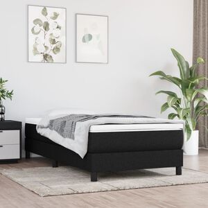 vidaXL springmadras med pocketfjedre medium 80x200x20 cm stof sort
