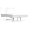 vidaXL sengeramme med sengegavl 120x200 cm metal hvid
