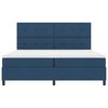 vidaXL Box spring seng med LED-lysstrimler Bl&aring; 200 x 200 cm Stof
