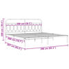 vidaXL sengeramme med sengegavl 200x200 cm metal sort