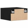 vidaXL V&aelig;gmonteret natbord Sort eg 35 x 35 x 20 cm Konstrueret tr&aelig;