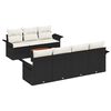 vidaXL Havesofa S&aelig;t 8 stk. Sort polyrattan