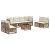 vidaXL Havesofa S&aelig;t 9 stk. Beige polyrattan