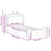 vidaXL B&oslash;rnesengestel med hovedg&aelig;rde Lysegr&aring; 90 x 190 cm PU