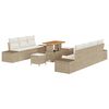 vidaXL Havesofa S&aelig;t 10 stk. 9-Antal s&aelig;der Beige Poly rattan