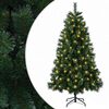 vidaXL Kunstigt juletr&aelig; 120 cm 150 LED'er Varm hvid PVC og metal Gr&oslash;n