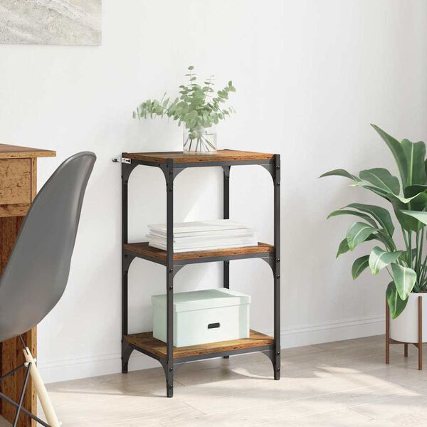 vidaXL Bogskab Gammelt tr&aelig; 40 x 33 x 70,5 cm Ingeni&oslash;rt tr&aelig; og jern