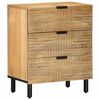 vidaXL sengebord 50x33x60 cm massivt mangotr&aelig; brun