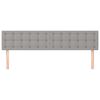 vidaXL sengegavle 2 stk. 80x5x78/88 cm stof lysegrå