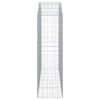 vidaXL buet gabionkurv 200x50x160/180 cm galvaniseret jern