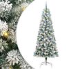 vidaXL Kunstigt Hinged Juletr&aelig; med 300 LED'er Gr&oslash;n og Hvid 240 cm