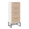 vidaXL kommode 40x30x95 cm konstrueret tr&aelig; hvid