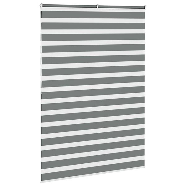 vidaXL zebragardin m&oslash;rkegr&aring; 165x200 cm stofbredde 160,9 cm polyester