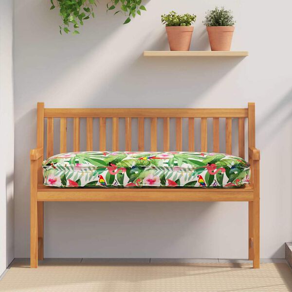 vidaXL Pude Blomstret Flerfarvet 120 x 50 x 12 cm Oxford stof