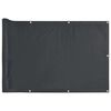 vidaXL altanafsk&aelig;rmning 400x90 cm PVC antracitgr&aring;
