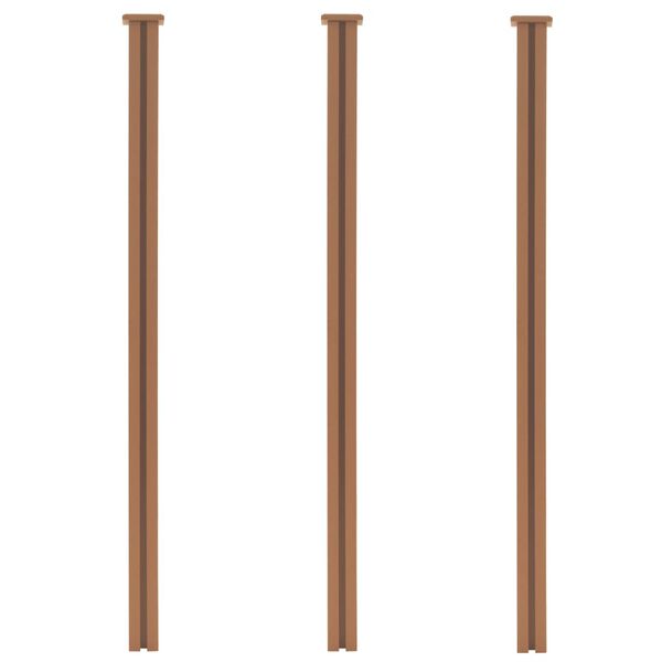 vidaXL WPC-stolper 3 stk. 185 cm