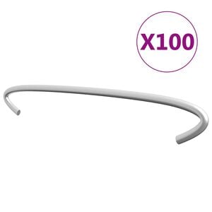 vidaXL gabionkroge 100 stk. galvaniseret st&aring;l 20 cm