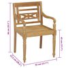 vidaXL Batavia-stole 6 stk. med hynder massivt teaktr&aelig;
