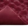 vidaXL Faux Kanin Pels T&aelig;ppe Olite 4 pcs Bordeaux R&oslash;d 150 x 220 cm