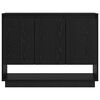 vidaXL Sideboard Sort eg 97 x 29 x 75 cm Konstrueret træ