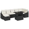 vidaXL Havesofa S&aelig;t 8 stk. Sort polyrattan