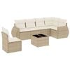 vidaXL sofas&aelig;t til haven 7 dele med hynder polyrattan beige