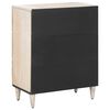 vidaXL Opbevarings Sideboard Hvid 60 x 33,5 x 75 cm Massivt mangotr&aelig;