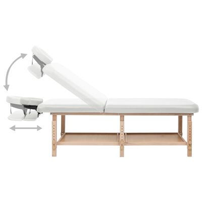 vidaXL massagebord 2 zoner kunstlæder hvid