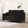 vidaXL 2-personers sofa 140 cm stof sort