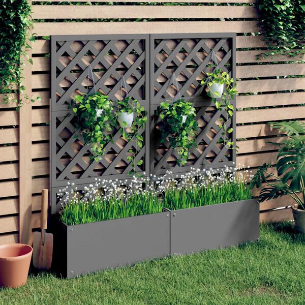 vidaXL plantekasser med espalier 2 stk. 65x33x135 cm WPC gr&aring;
