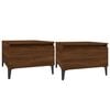 vidaXL sideborde 2 stk. 50x46x35 cm konstrueret tr&aelig; brun egetr&aelig;sfarve