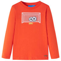 Langærmet T-shirt til børn str. 92 orange