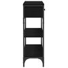 vidaXL Konsolbord med skuffe Sort eg 72,5 x 25 x 75 cm Konstrueret tr&aelig;