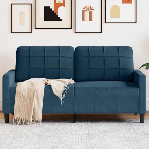 vidaXL 2-personers sofa 140 cm fl&oslash;jl bl&aring;