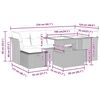 vidaXL sofaes&aelig;t til haven 7 dele med hynder polyrattan gr&aring;