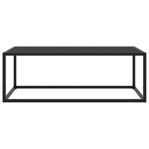 vidaXL sofabord 100x50x35 cm glas sort