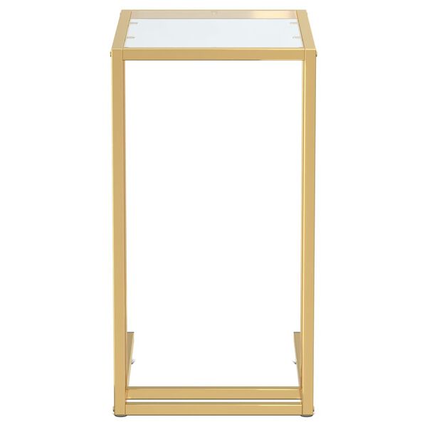 vidaXL sidebord 50x35x65 cm hærdet glas transparent