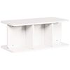 vidaXL Sofabord Hvid 80 x 39,5 x 33,5 cm Massivt fyrretr&aelig;