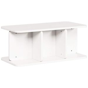 vidaXL Sofabord Hvid 80 x 39,5 x 33,5 cm Massivt fyrretr&aelig;