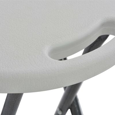vidaXL foldbare barstole 2 stk. HDPE og stål hvid