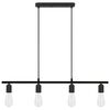 vidaXL loftlampe med gl&oslash;dep&aelig;rer 2 W 80 cm E27 sort