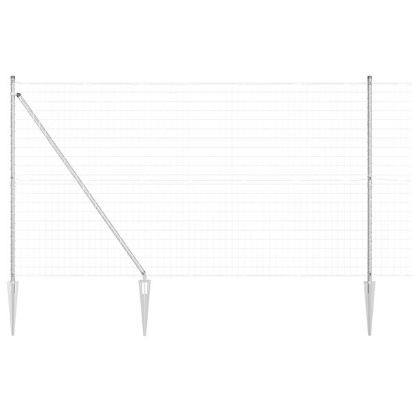 vidaXL Hegn med post S&oslash;lv 1,5 x 10 m St&aring;l